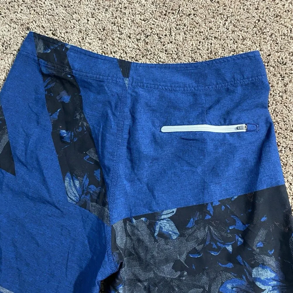 Oakley Boardshorts Mens 32 Blue Black Regular Fit Bathing Suit Swim‎ Trunks Surf